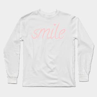 Millennial Pink Smile Long Sleeve T-Shirt